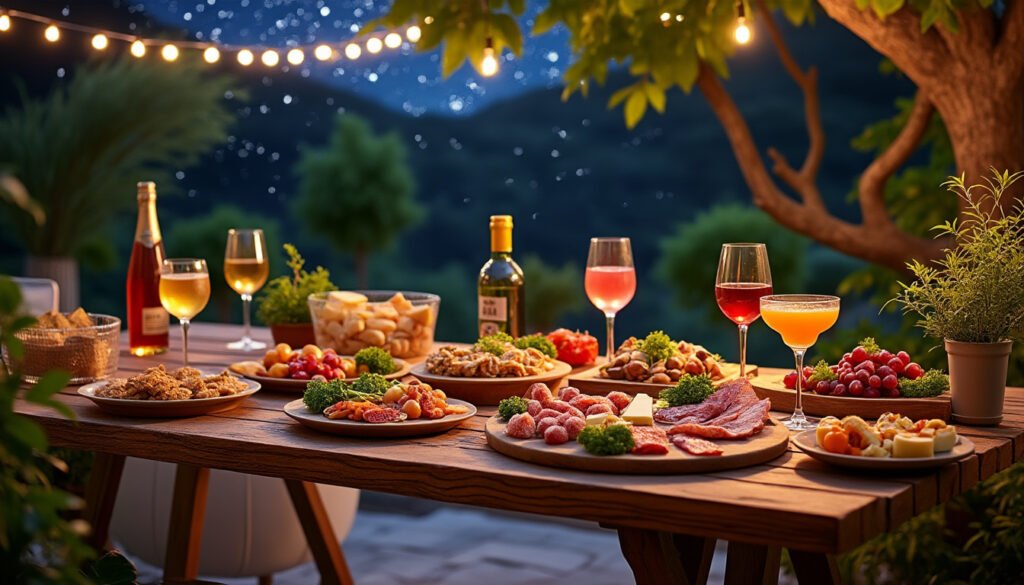 découvrez l'art de l'apéritif dînatoire et laissez-vous emporter par les saveurs nocturnes. un voyage culinaire où chaque bouchée éveille les sens et crée une ambiance conviviale et festive pour vos soirées entre amis.