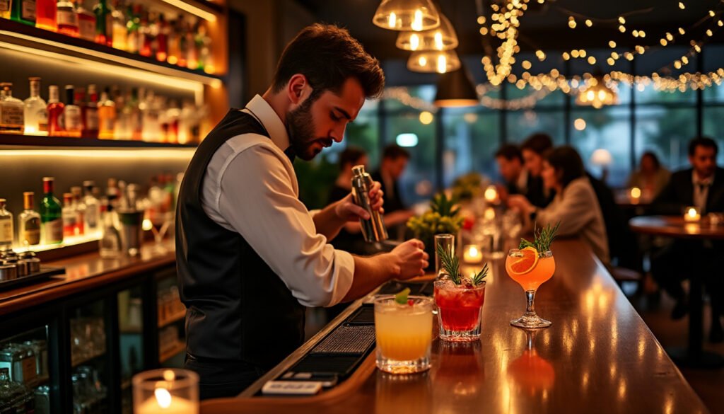 découvrez l'univers fascinant des bars à cocktails, où l'art de la mixologie s'épanouit sous les lumières nocturnes. laissez-vous envoûter par des créations audacieuses et des saveurs envoûtantes, tout en savourant l'ambiance festive et conviviale de ces lieux uniques.