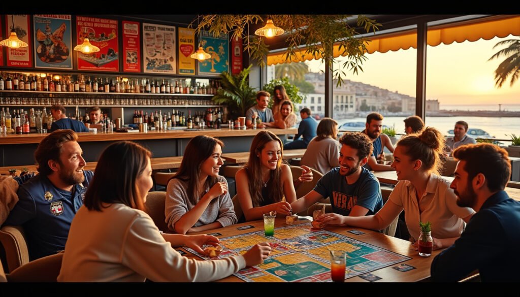 plongez dans l'univers ludique du bar à jeux à nice, où chaque soirée se transforme en aventure inoubliable ! profitez d'une vaste sélection de jeux, d'une ambiance conviviale et de moments mémorables entre amis ou en famille. réservez votre table et laissez la magie des jeux opérer !