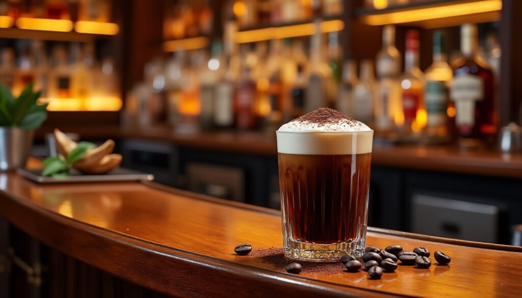 découvrez l'irish coffee, cette délicieuse fusion de café, whisky et crème, parfaite pour vos soirées. plongez dans l'univers des bars à cocktails et savourez cette douceur nocturne qui allie réconfort et sophistication. un incontournable pour les amateurs de boissons réconfortantes !