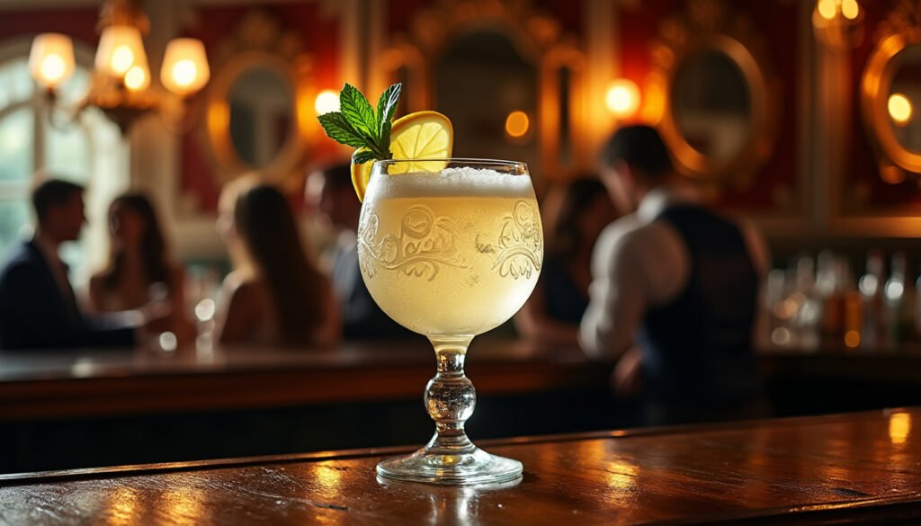 découvrez le ramos gin fizz, un cocktail de nuit rafraîchissant et pétillant qui saura égayer toutes vos soirées. mélange parfait de gin, de crème, de citron et de quelques touches secrètes, il est idéal pour impressionner vos invités et apporter une touche de magie à vos événements nocturnes.