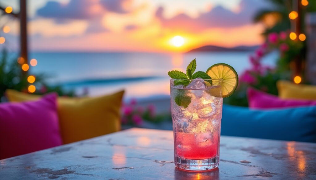 découvrez le cocktail sea breeze, une délicieuse alliance de saveurs rafraîchissantes parfaite pour agrémenter vos soirées d'été en terrasse. laissez-vous séduire par cette boisson légère et fruitée qui évoque les douces brises marines, idéale pour profiter pleinement des nuits estivales.