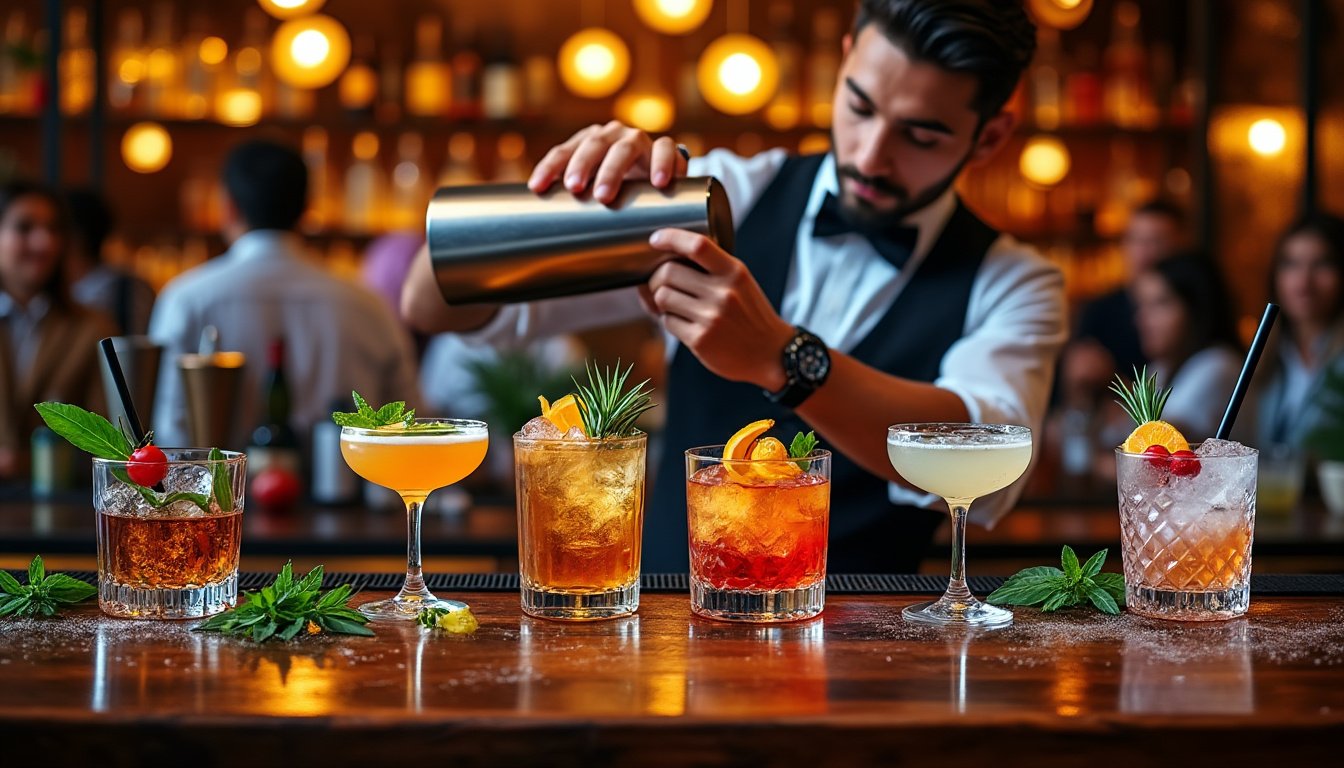 découvrez l'art du cocktail à travers une sélection des recettes classiques et modernes, sublimées par l'ambiance envoûtante des bars nocturnes. plongez dans un univers de saveurs, d'innovations et d'élégance où chaque gorgée raconte une histoire.