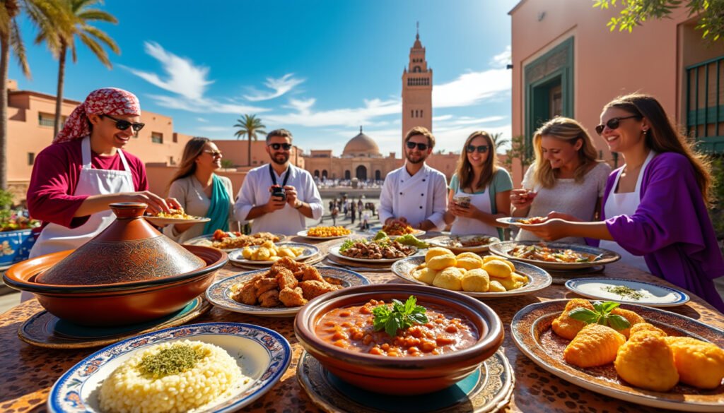 découvrez notre guide des incontournables culinaires à marrakech. explorez les meilleures adresses pour savourer les délices marocains, des tajines traditionnels aux pâtisseries sucrées. ne manquez pas l'occasion de déguster une cuisine riche en saveurs et en couleurs dans la ville ocre.