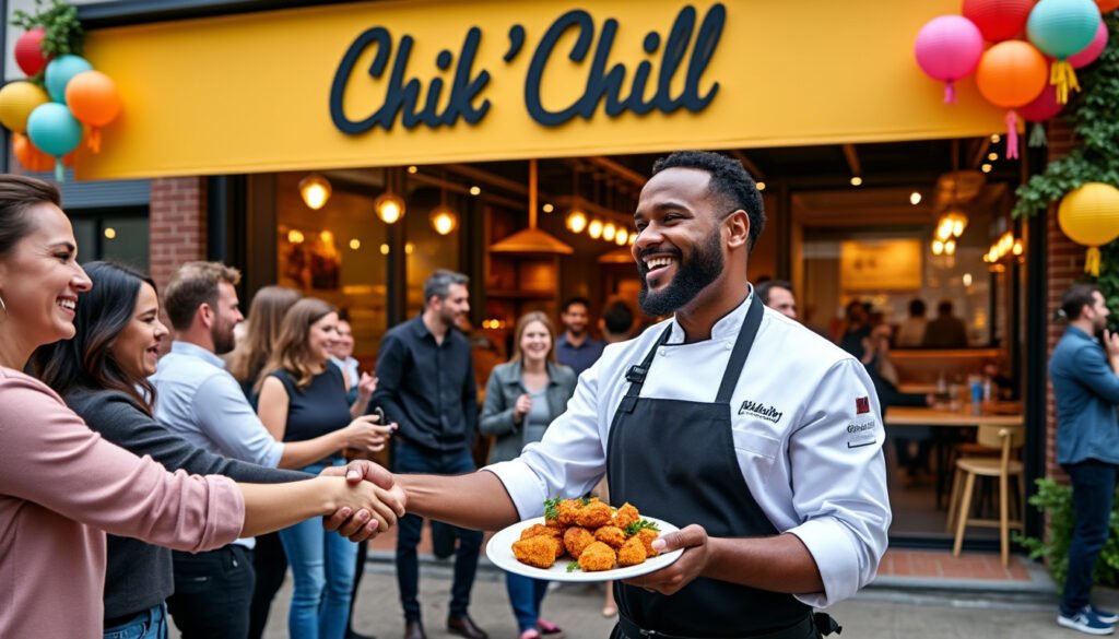 découvrez chik'chill, le tout nouveau sanctuaire du poulet frit inauguré par mohamed cheikh, le lauréat de top chef, dans le val-de-marne. savourez des créations délicieuses et laissez-vous séduire par une expérience culinaire unique dédiée aux amateurs de poulet frit.