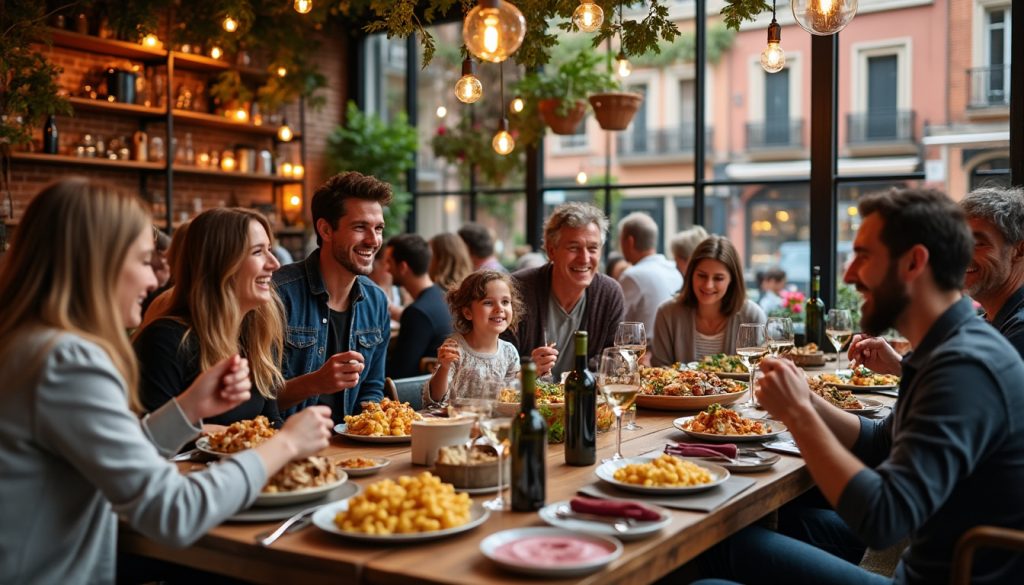 découvrez les meilleures adresses à toulouse pour partager des soirées mémorables et déguster de délicieux repas entre amis ou collègues. des restaurants conviviaux aux bars animés, trouvez l'endroit parfait pour vos rencontres en groupe.