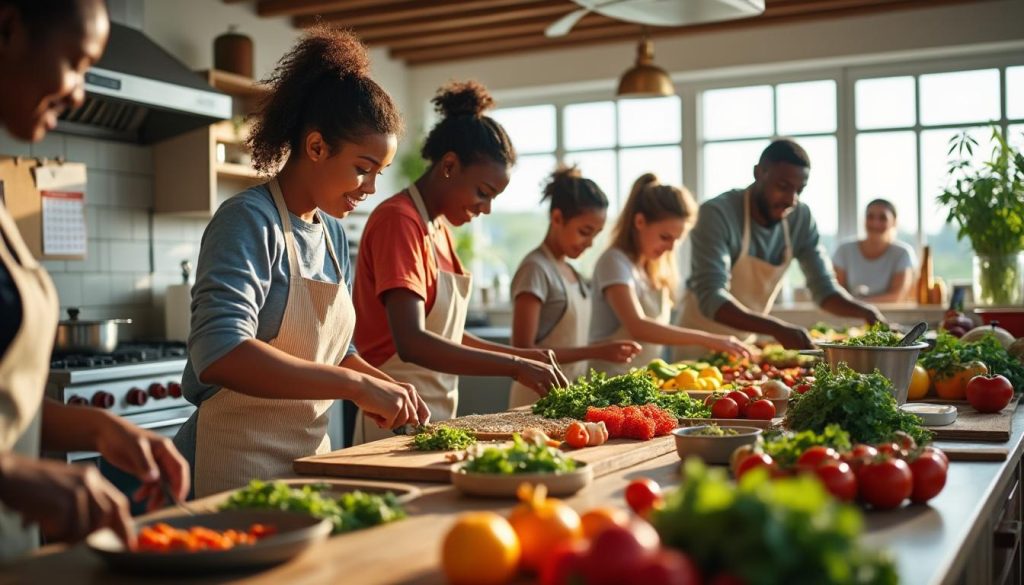 à quimperlé, l'atelier cuisine innove pour combattre la précarité alimentaire en proposant des solutions locales et solidaires, favorisant l'accès à une alimentation saine pour tous.