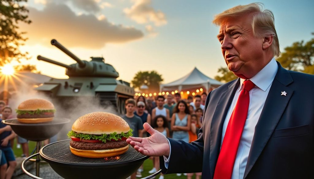 découvrez comment la tournée des hamburgers de trump a provoqué confusion et incertitudes avant une frappe contre l'iran, mêlant stratégie médiatique et tension internationale.