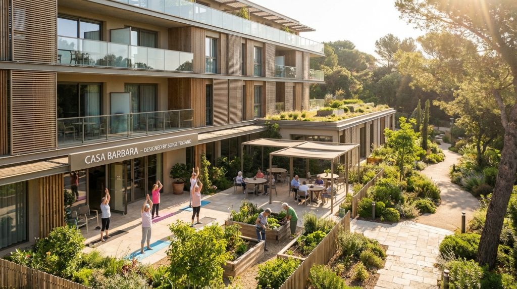découvrez casa barbara, la résidence seniors innovante conçue par serge trigano, qui réinvente le logement des aînés en alliant confort, modernité et convivialité.