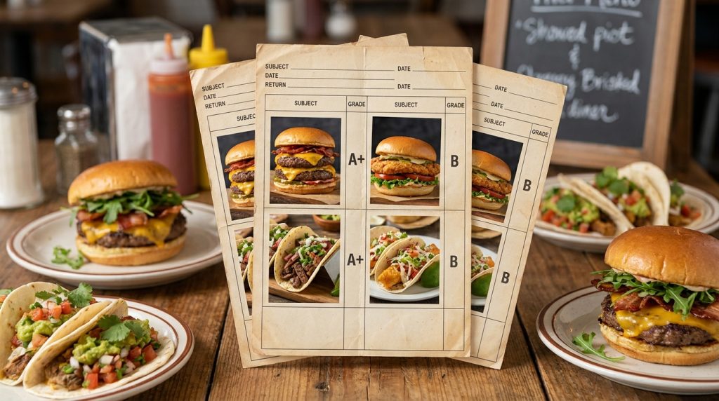 découvrez comment les bulletins scolaires prennent une tournure gourmande en se transformant en menus de burgers et tacos, alliant éducation et gourmandise de façon originale et ludique.