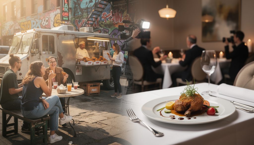 découvrez l'incroyable parcours du poulet frit, de ses origines dans les snacks de rue à sa place prestigieuse dans les restaurants étoilés, tout en explorant les controverses qui entourent ce plat emblématique.